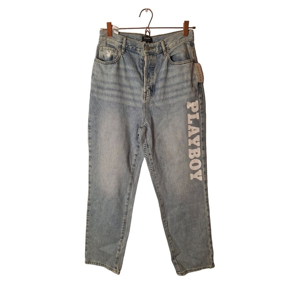 Playboy by Pacsun Womens High-Waisted Light Wash Denim Jeans Size 28